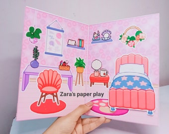 Toca Boca Paper Doll House: Printable Quiet Book (PDF File) Digital prints