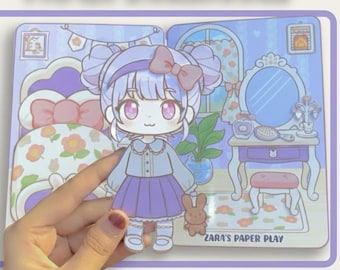 Casa de muñecas de papel de Toca Boca: Libro de actividades imprimible (archivo PDF tamaño A4) Impresiones digitales