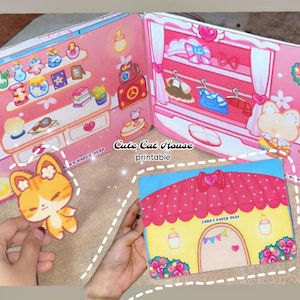 Printable Toca Boca Paper Doll House: Quiet Book Activity (PDF File A4 Size)