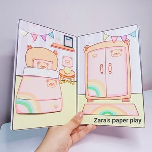 Printable Toca Boca House / Toca Boca Paper Craft / Paper Doll House / Quiet Book / Paper Quiet Book / pdf file / activities to do at home