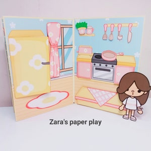 DIY PAPER DOLL HOUSE/ BEDROOM TUTORIAL/ PART~3 OF PAPER DOLL HOUSE/ZARA'S  PAPER PLAY 