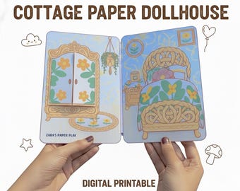 Casa de muñecas de papel de Toca Boca: Libro de actividades imprimible (archivo PDF tamaño A4) Impresiones digitales