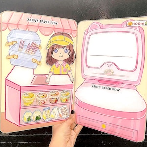 Printable Toca Boca Mini mart / Toca Boca Paper Craft / Paper Doll House / Quiet Book / Paper Quiet Book / pdf  /activities to do at home