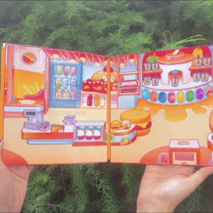 Printable Toca Boca Fast Food Shop / Toca Boca Paper Craft / Paper Doll House / Quiet Book / Paper Quiet Book /pdf /activities to do at home