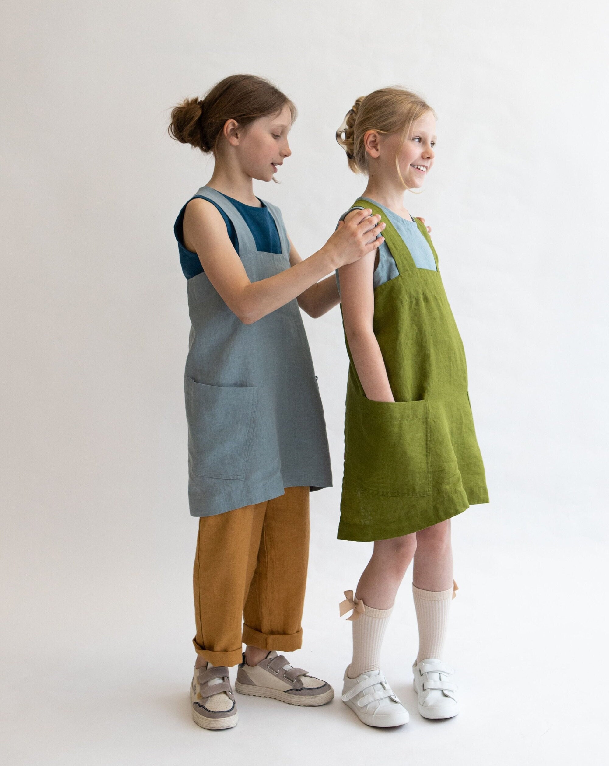 puffin kid's apron pdf sewing pattern (4 sizes) - etsy... Kids Apron Sewing Pattern, Cross Back Pinafore (PDF Pattern) - Etsy