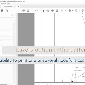 Tiered Dress Sewing pattern. A4 PDF sewing patterns. DIY Tiered Dress. Tiered Dress pattern. Printable sewing pattern. Sewing pattern. image 2