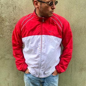 Women s Jacket Athletic Jacket Womens Sports Jacket Workout Jacket Track Jacket Red Jacket Womens Nike Jacket Zipper Jacket L Etsy