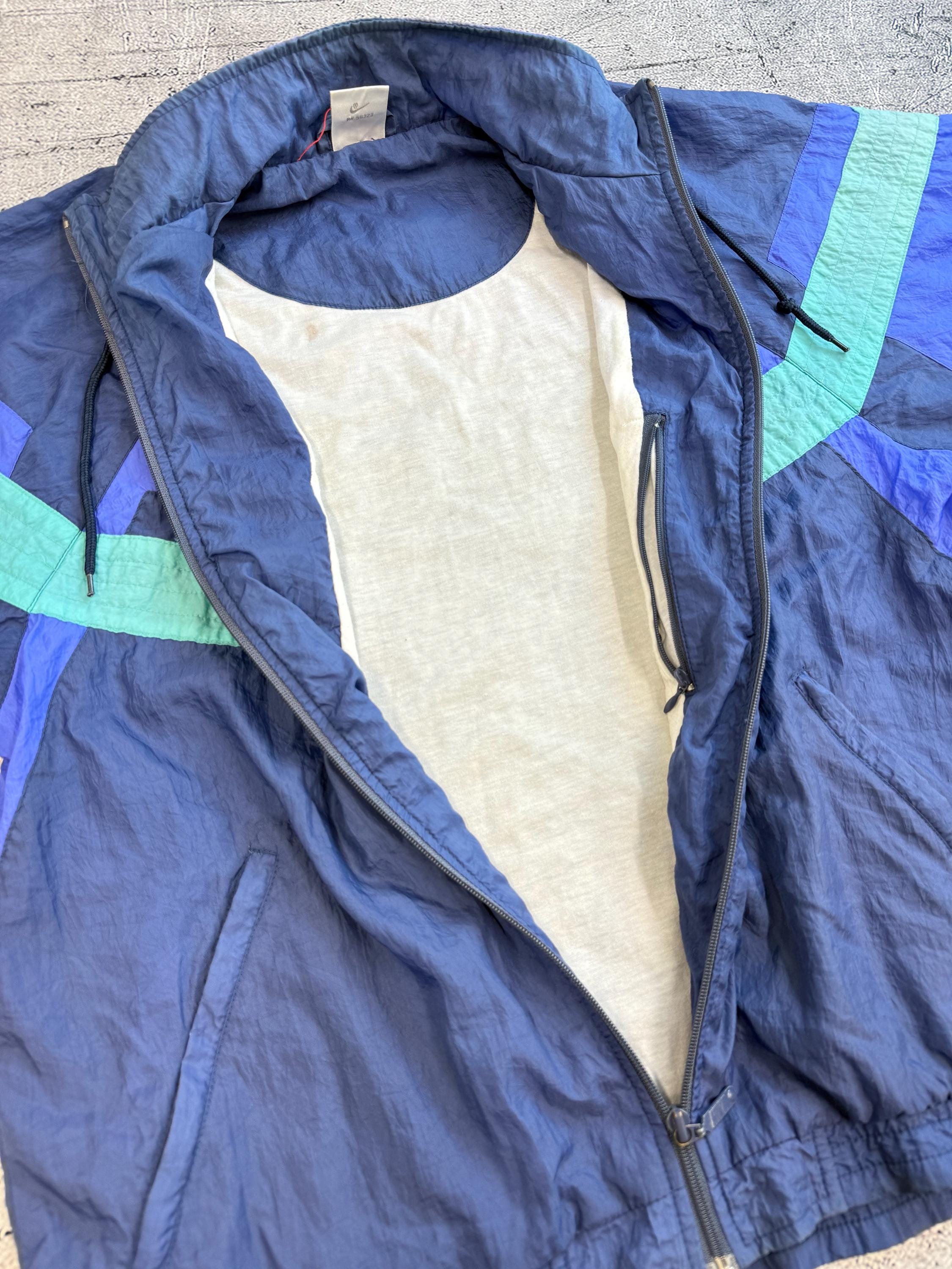 Vintage Nike 90s Tracksuit Set Purple Blue Green Colorblock: Nylon ...