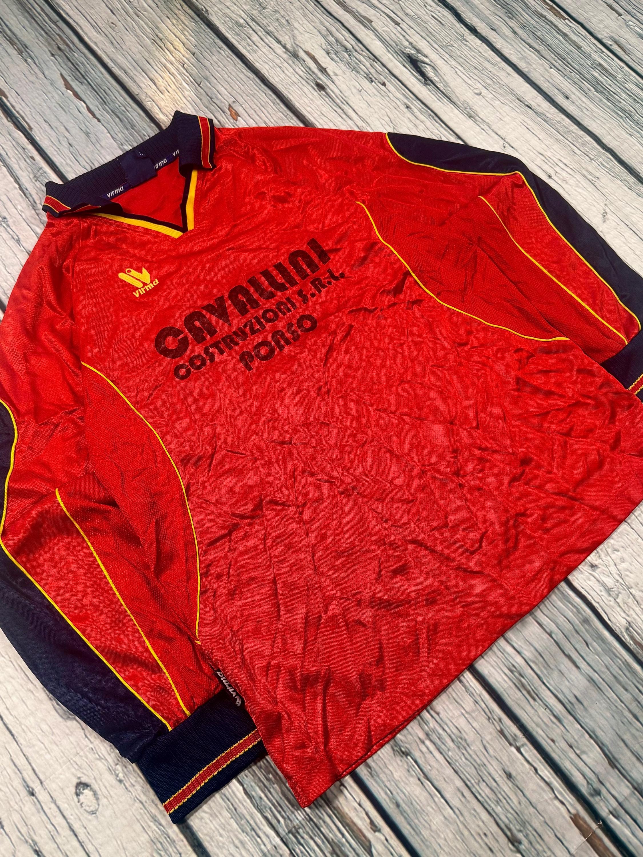Maillot De Foot Vintage Virma – Taille M, Jaune, Numéro 7, Rétro Années 90