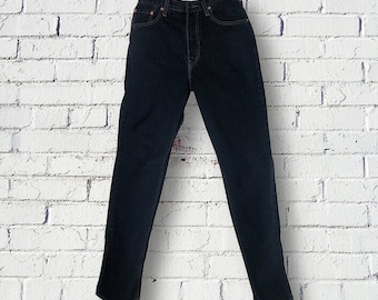 Vintage Levi's 517 Bootcut Jeans: 90s High Waisted Faded Black