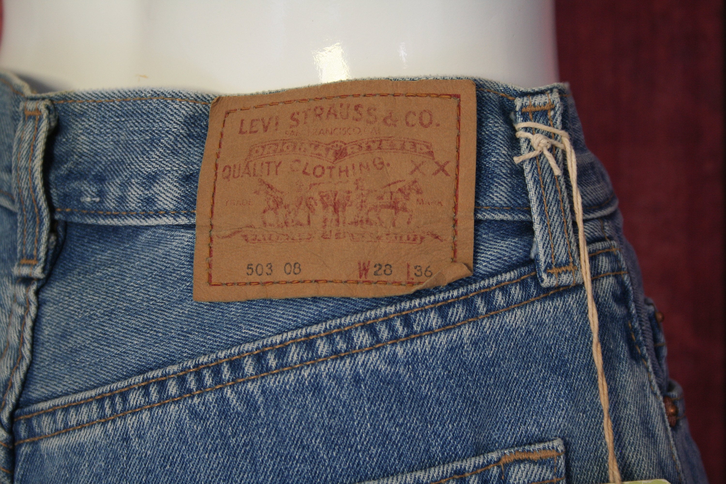Vintage Levi's 503 XX Jeans: 90s High Waisted Stonewashed Denim