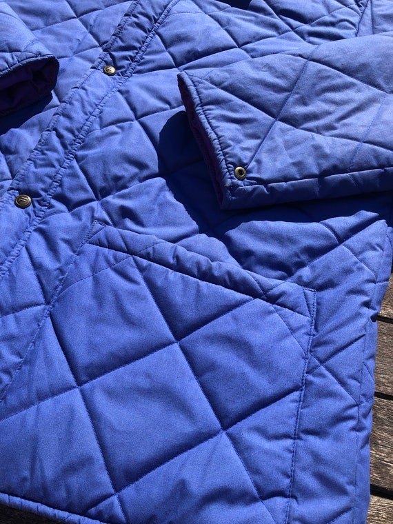 90s Fila Collared Quilted Blue Jacket XL