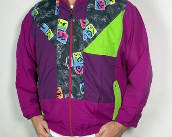 Vintage Multicolour Sports Graphic Track Jacket {TJ78} - Etsy Vintage Multicolour Sports Graphic Track Jacket {TJ78} - Etsy