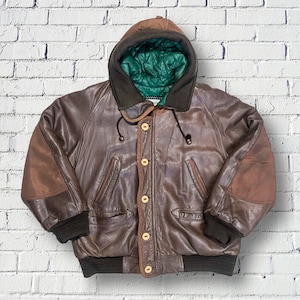Vintage Leather Jacket 80s CP Company Aviator Jacket Vintage Leather Jacket 80s CP Company Aviator Jacket