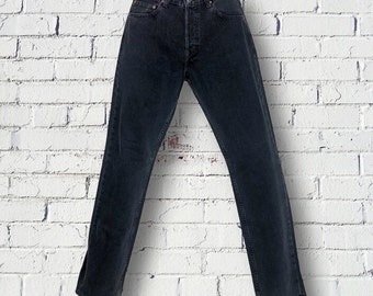 Vintage Levi's 517 Bootcut Jeans: 90s High Waisted Faded Black