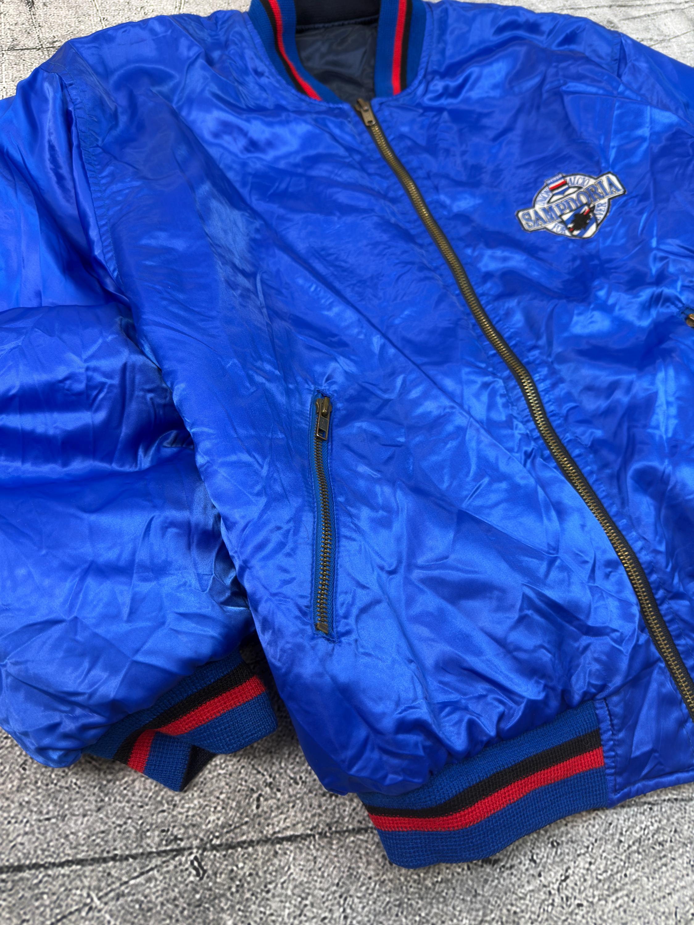 90s Vintage ASICS U.C. Sampdoria Reversible Bomber Jacket 