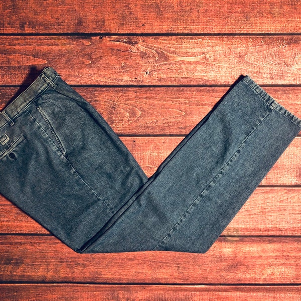 Rifle 7105 Pantalón Jeans con Plisados Vintage / 90s / nuevo con etiqueta / Azul oscuro / pantalón vintage / talla 33 x 34