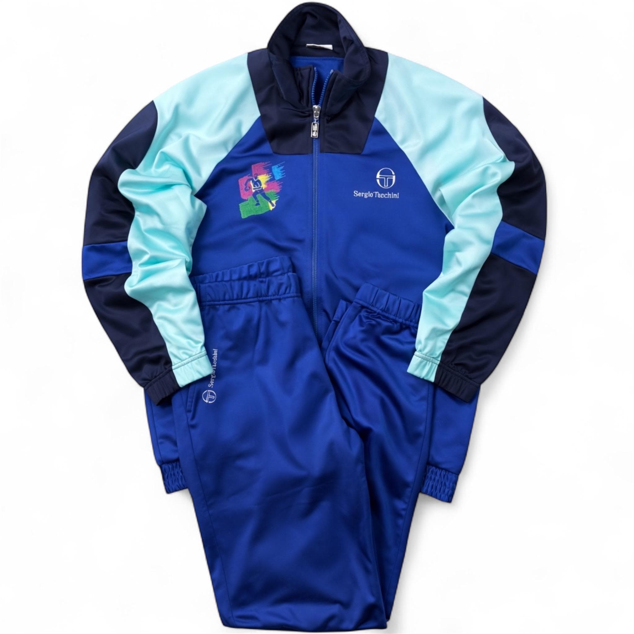 Vintage Sergio Tacchini 90s Colorblock Women's Tracksuit Set