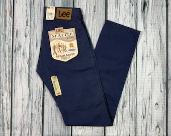 Vintage LEE Seattle Pants 90s High Waisted Pants Straight Leg Blue