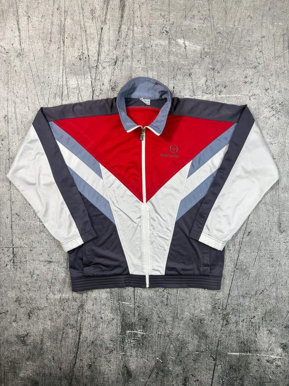 Vintage Sergio Tacchini 2000s Colorblock Tracksuit Set White Red M