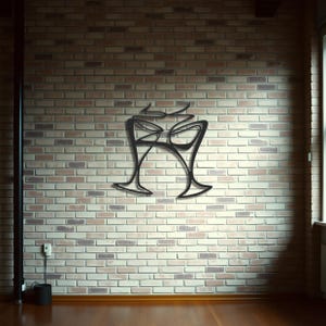Cheers Wall Art | Metal Wall Hanging For a Pub | Custom Wall Decor | coffee shop | Minimalist Wall Decor | Metal Line Art | Cocktail Bar