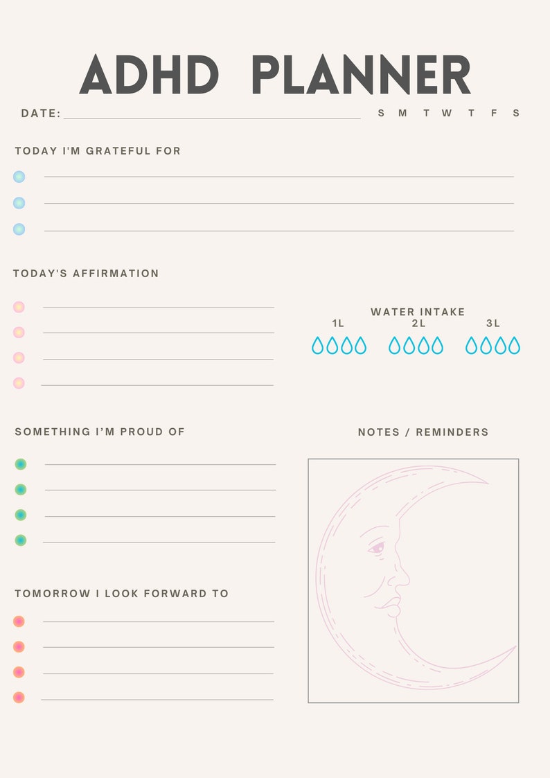 2023 ADHD Digital Planner Etsy