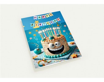 Pack of 10 Greeting Cards (standard envelopes) Happy Birthday