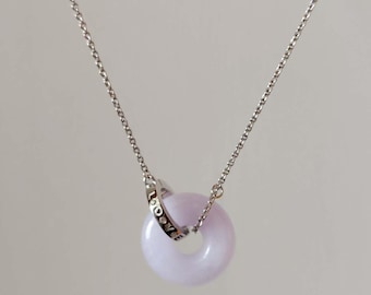 Made to order - Guardian | Love &#39;Ping An&#39; 100% Authentic Jadeite Jade Pendant in Lavender Purple