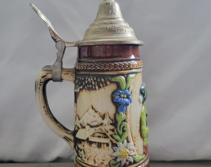 Vintage German Beer Stein West Germany Original Gerzit Handarbeit