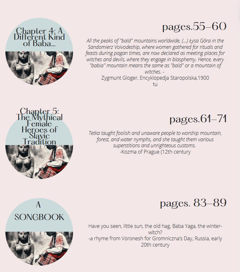 May include: A book cover with a circular design featuring a colourful illustration of two women in traditional clothing. The text on the cover reads "Chapter 4: A Different Kind of Baba..." and "pages. 55-60".