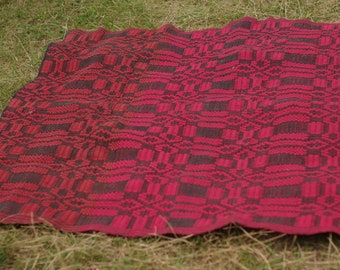 OUTLET Polish Chindi Striped Vintage Hanvowen Shabby Rug / Blanket / / Wall Rug / Carpet Bedcover Traditional Reel Loom Museum Reel Loom
