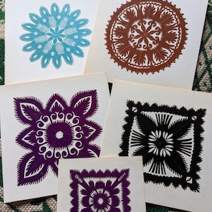 1972 Ritagli di carta vintage wycinanki papel picado Kirie decorazione casa Polonia regali łowicz łowickie galli mandala popolare fatti a mano
