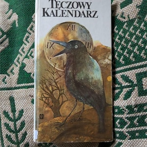 1986 Polish book slavic year round Poems Unique Original Nostalgic Childhood vintage children book from Poland gift birthday spring summer