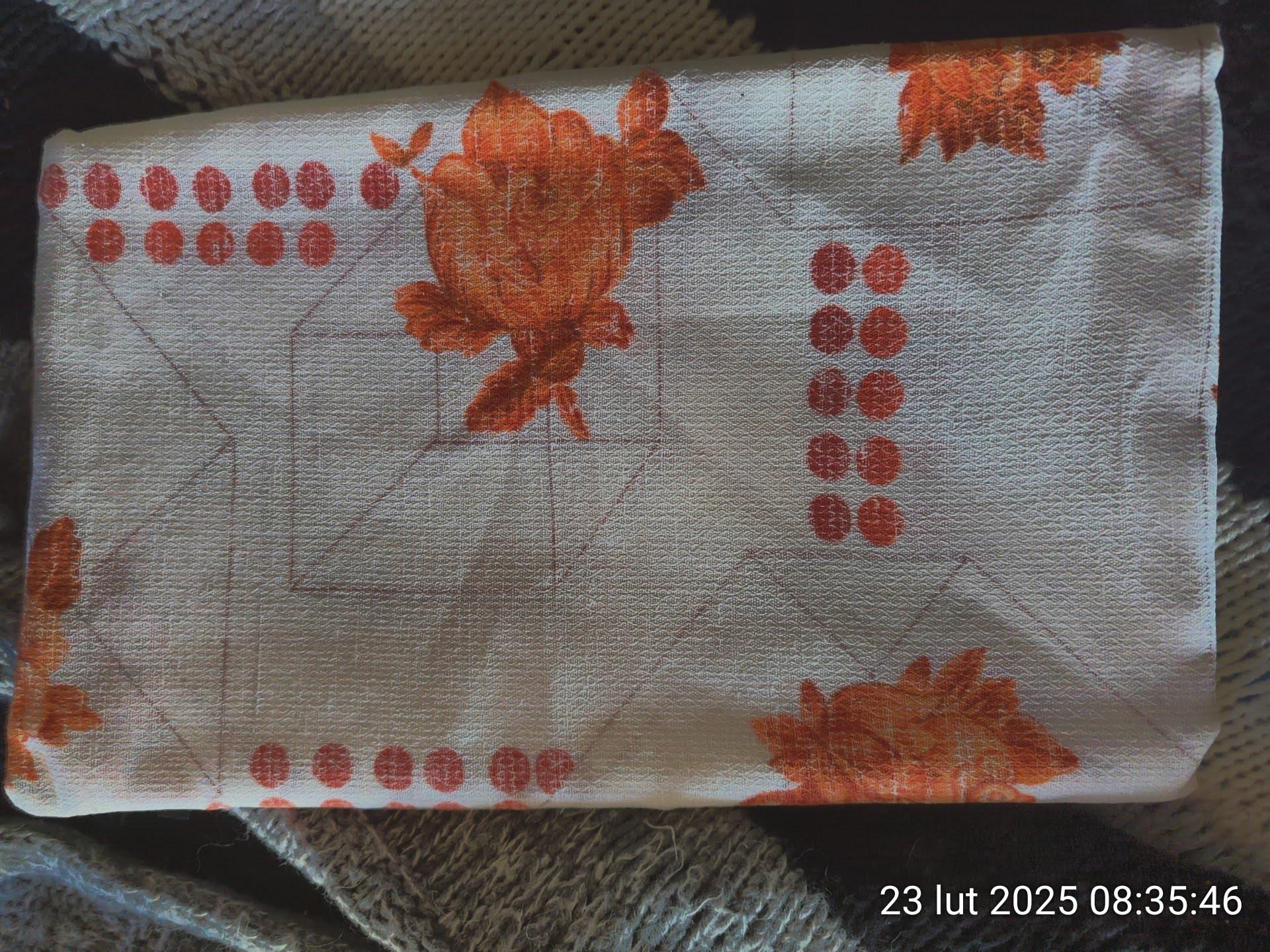 1970年代のリネン亜麻のテーブルクロス、ヴィンテージポーランド