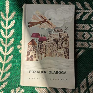 Vintage Antique Polish Children Book Poland retro Illustrations Graphic Design 1970s aestetic Rozalka Olaboga