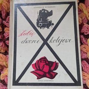 1966 Stanislaw Wygodzki Lubię dworce kolejowe vintage Polish book with illustrations Pkp trains steam design artistic Soviet aesthetic