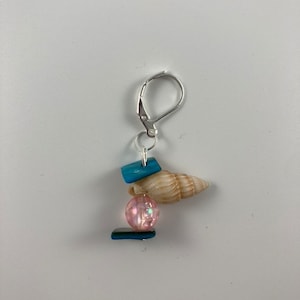 Mermaid Wishes Blue Stitch Markers Progress Keeper Earrings
