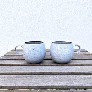 Set of 2 Handmade Ceramic Mugs Sail Cappuccino Mug Portuguese Ceramic Tea Cups Large Coffee Mugs for Coffee Lovers Gift