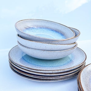 Handmade Portuguese Pasta Plates Soup Plates Set of Ceramic Plates