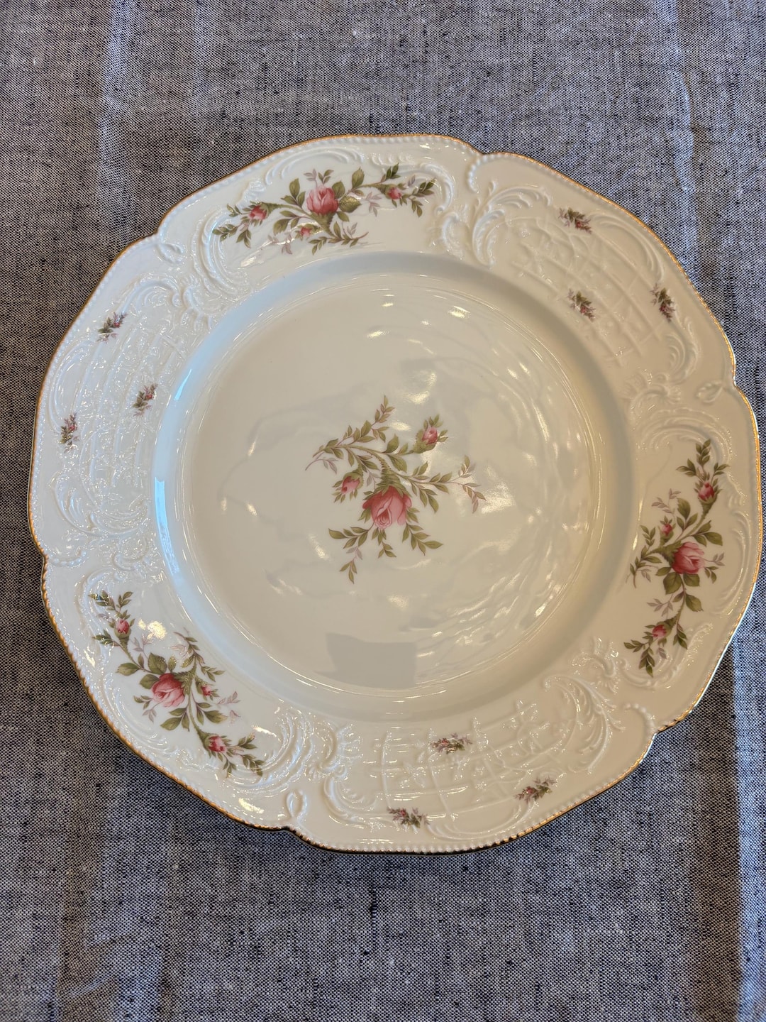 Rosenthal Roses Porcelain Plate, Vintage With Roses From Rosenthal. 33 Cm Diameter - Etsy