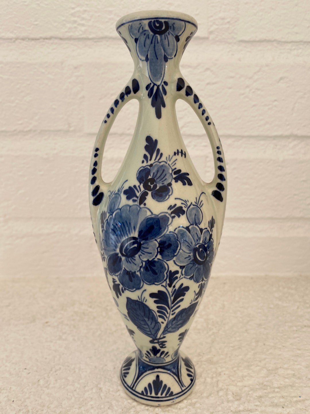 Vintage Delft Vase in Good Condition Etsy