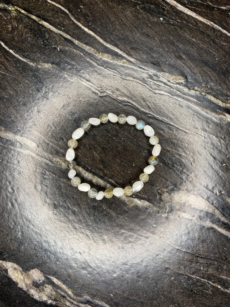 Moonstone Labradorite Bracelet - Etsy