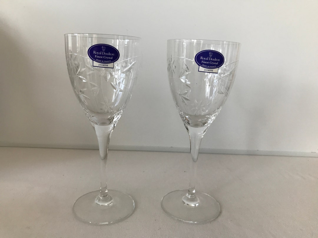 Royal Doulton Crystal Wine Glasses. Etsy UK