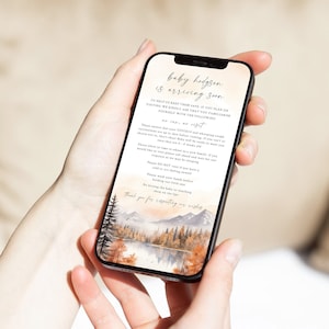 Règles pour les visiteurs des nouveau-nés des bois d&#39;automne, règles numériques pour les nouveau-nés pour les visites, modèle modifiable d&#39;informations pour les visiteurs nouveau-nés, garçon de la forêt 46A
