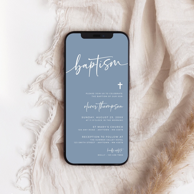 Baptism Announcement Etsy