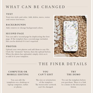 May include: A digital template for a Bat Mitzvah invitation. The invitation features a watercolor floral design with a light blue background. The text on the invitation reads "Please join us as we celebrate the Bat Mitzvah of [Name]" and includes the date, time, and location of the event. The invitation is displayed on a phone screen.