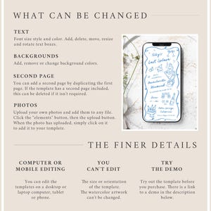 May include: A digital template for a bachelorette party invitation. The template features a blue and white illustration of a cocktail glass with a crown and the text "Tilly's Last Splash Bachelorette Weekend". The template is customizable with photos, text, and colors.