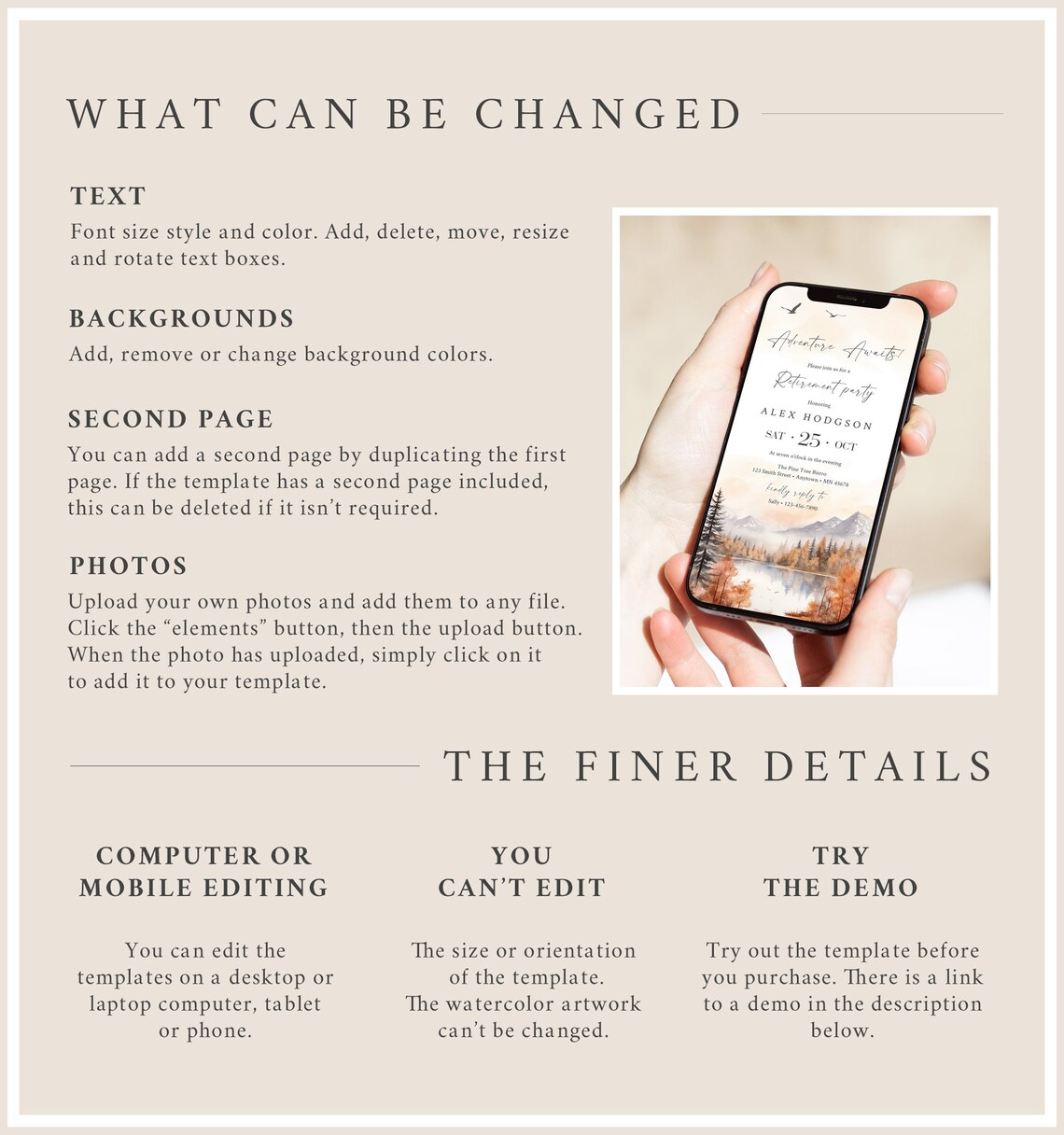 Fall Woodland Retirement Party Invitation Template, Digital Retirement ...