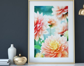 Flower Wall Art, Watercolor Flowers, Colorful Flower, Printable Wall Art