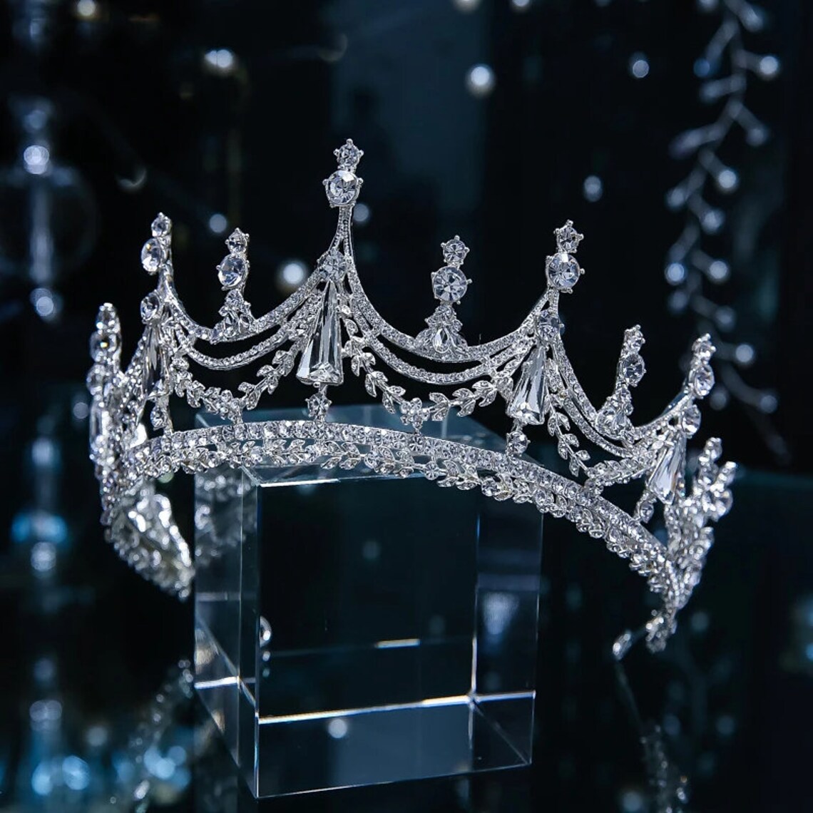 Crystal Wedding Tiara / Swarovski Crystal Tiara / Wedding Etsy